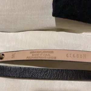St John Gold Chain belt with black leather Size M-L with duster bag. St. John | Accessories | St John Gold Chain Belt With Black  main image 4